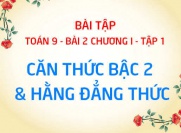 Bài tập căn bậc 2 và hằng đẳng thức cơ bản có lời giải - Toán 9 bài 2 chương 1 tập 1